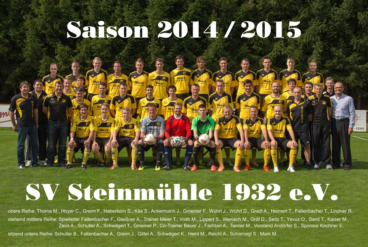 SV Steinmühle Herren Mannschaftsfoto 2014/2015