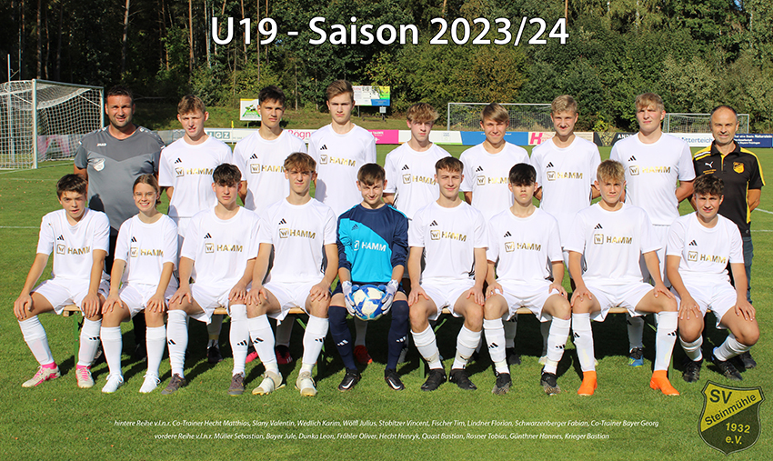 2023 2024 sv steinmuehle U19 mannschaftsfoto